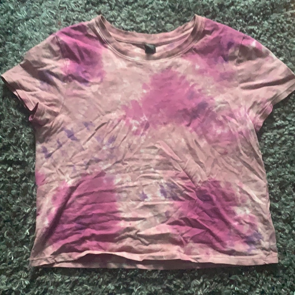 Wild Fable Fitted Tee- Teens Pink Tiedye T-Shirt